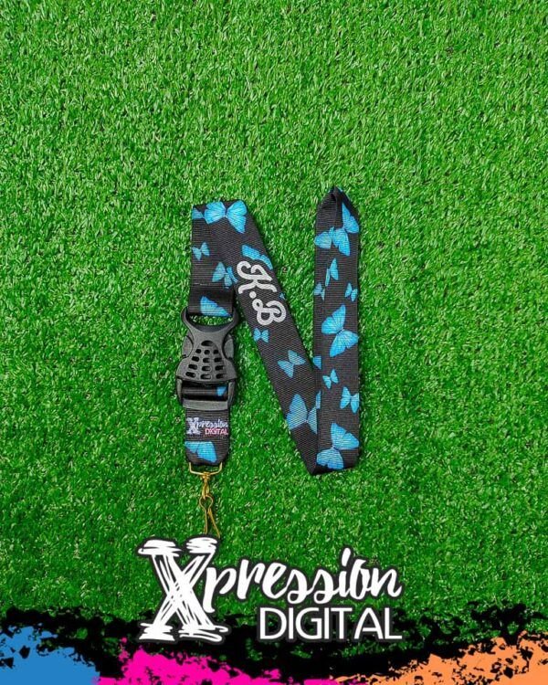 Lanyard Mariposas azules