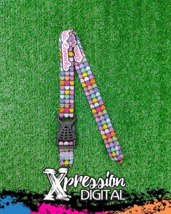 Lanyard corazones de color patron